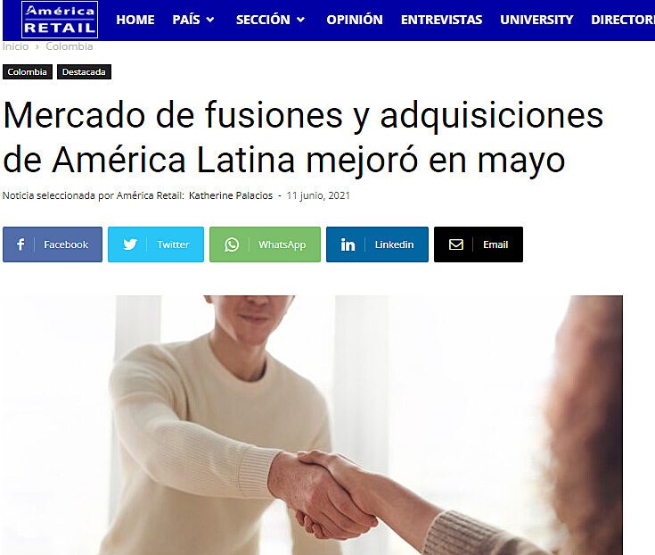 Mercado de fusiones y adquisiciones de Amrica Latina mejor en mayo